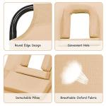 Folding Beach Lounge Chair with Adjustable Backrest