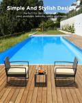 3-Piece Outdoor Rocking Bistro Set with Table