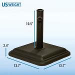 26 lb Cast Stone Umbrella Base in Bronze