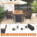 7-Piece Outdoor Dining Set with Umbrella Hole