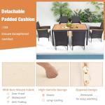 7-Piece Outdoor Dining Set with Umbrella Hole
