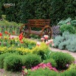 Rustic Wooden Wheel Bench for Outdoors, 41