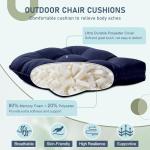 Downluxe Waterproof Patio Chair Cushions, Set of 2