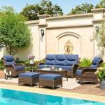 Luxury 7-Piece Wicker Patio Furniture Set