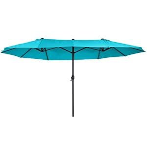 Outsunny 15ft Double-Sided Patio Umbrella with Crank