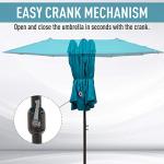 Outsunny 15ft Double-Sided Patio Umbrella with Crank
