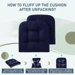 Downluxe Waterproof Patio Chair Cushions, Set of 2