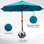 Outsunny 15ft Double-Sided Patio Umbrella with Crank