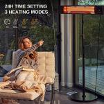 EAST OAK 1500W Wall Mounted & Standing Patio Heater