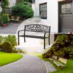 50" Steel Frame Patio Garden Bench