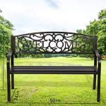 50" Steel Frame Patio Garden Bench