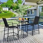 Tangkula 3-Piece Outdoor Bar Set with Stools