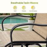 Devoko Outdoor Bar Stool Set of 2 Swivel Chairs