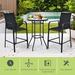 Tangkula 3-Piece Outdoor Bar Set with Stools