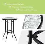 Tangkula 3-Piece Outdoor Bar Set with Stools