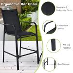 Tangkula 3-Piece Outdoor Bar Set with Stools