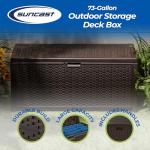 Suncast 73 Gallon Mocha Outdoor Storage Box