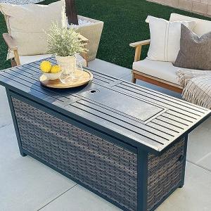 Sophia & William 56 Inch Outdoor Gas Fire Pit