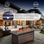 Sophia & William 56 Inch Outdoor Gas Fire Pit