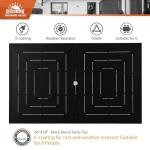 7 Piece Black Patio Dining Set for 6