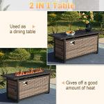 Sophia & William 56 Inch Outdoor Gas Fire Pit