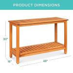 48in Eucalyptus Console Table for Indoor/Outdoor Use