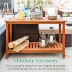 48in Eucalyptus Console Table for Indoor/Outdoor Use