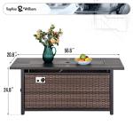 Sophia & William 56 Inch Outdoor Gas Fire Pit