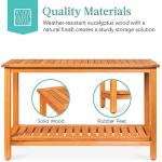 48in Eucalyptus Console Table for Indoor/Outdoor Use