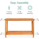 48in Eucalyptus Console Table for Indoor/Outdoor Use