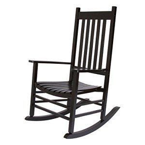 Shine Company Vermont Black High Back Rocker Chair