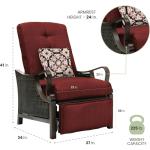 Hanover Ventura Brown Wicker Outdoor Recliner Chair