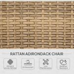Outsunny Gray Wicker Adirondack Fire Pit Chair