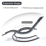 Dark Grey Outdoor Chaise Lounge Chair with Pillow
