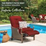 Hanover Ventura Brown Wicker Outdoor Recliner Chair
