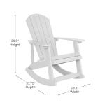 Savannah All-Weather White Adirondack Rocking Chairs - Set of 2