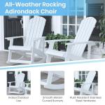 Savannah All-Weather White Adirondack Rocking Chairs - Set of 2
