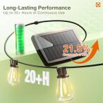 Addlon 54ft Solar String Lights with Remote
