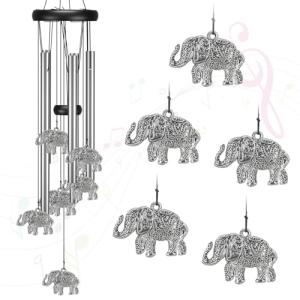 Elephant Wind Chimes for Patio and Garden Decor
