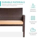 4-Piece Outdoor Wicker Patio Furniture Set