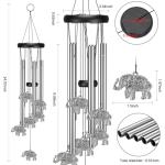 Elephant Wind Chimes for Patio and Garden Decor