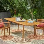 Acacia Wood Expandable Outdoor Dining Table