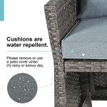 Orange-Casual 2-Piece Wicker Patio Love Seat Set