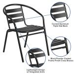 Lila 7-Piece Black Glass Patio Dining Set