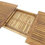 Acacia Wood Expandable Outdoor Dining Table