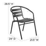Lila 7-Piece Black Glass Patio Dining Set