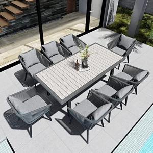 9-Piece All-Weather Patio Dining Set for 8