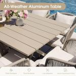 11-Piece Purple Leaf Patio Dining Set with Cushions