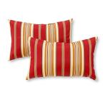 Tuscan Stripe Outdoor Decorative Throw Pillows, 2-Pack