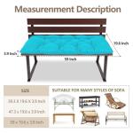 Turquoise 59-Inch Outdoor Bench Cushion Pad
